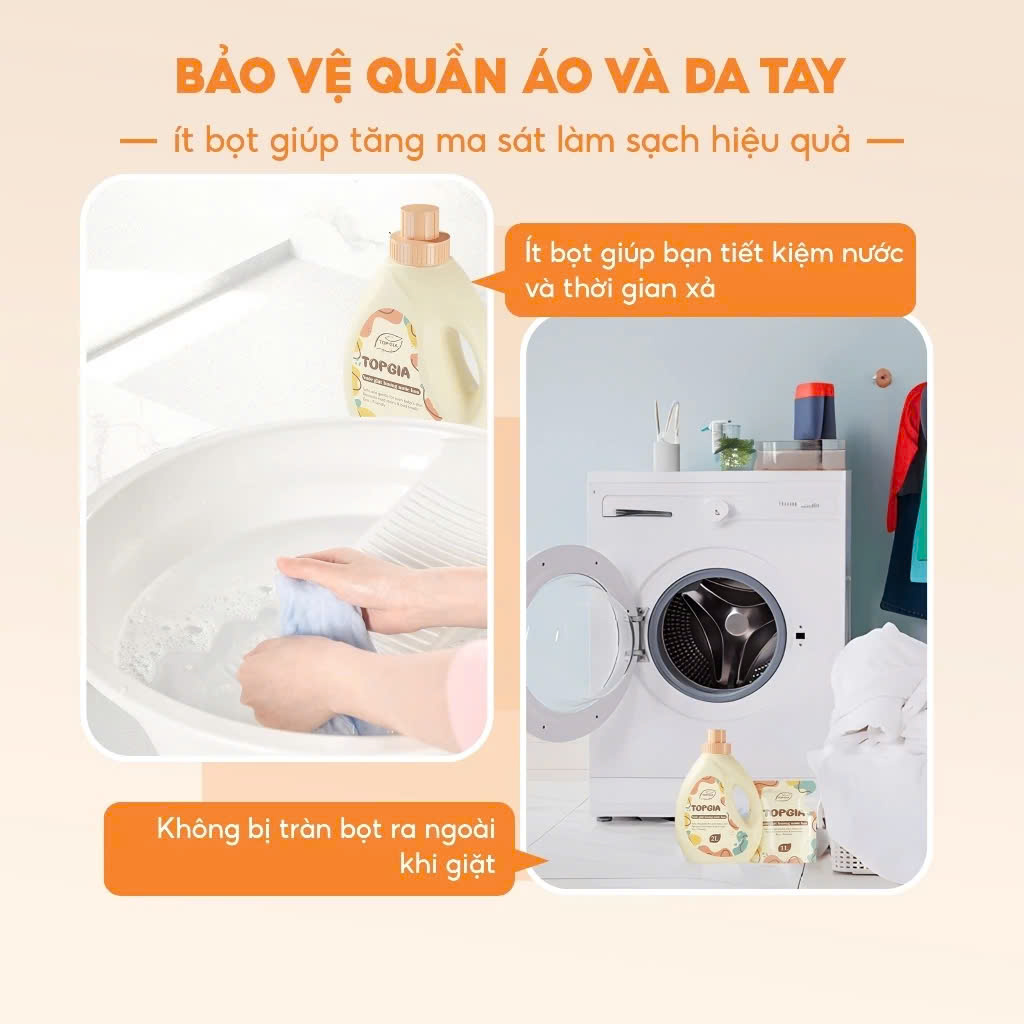 Nước giặt xả 2in1 sắc hương TOP GIA CAN 2L hương nước hoa