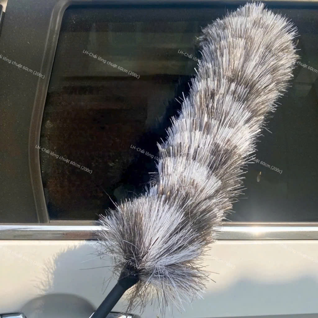 Chổi Lông Đen Trắng Quét Phủi Bụi Nhựa Đa Năng