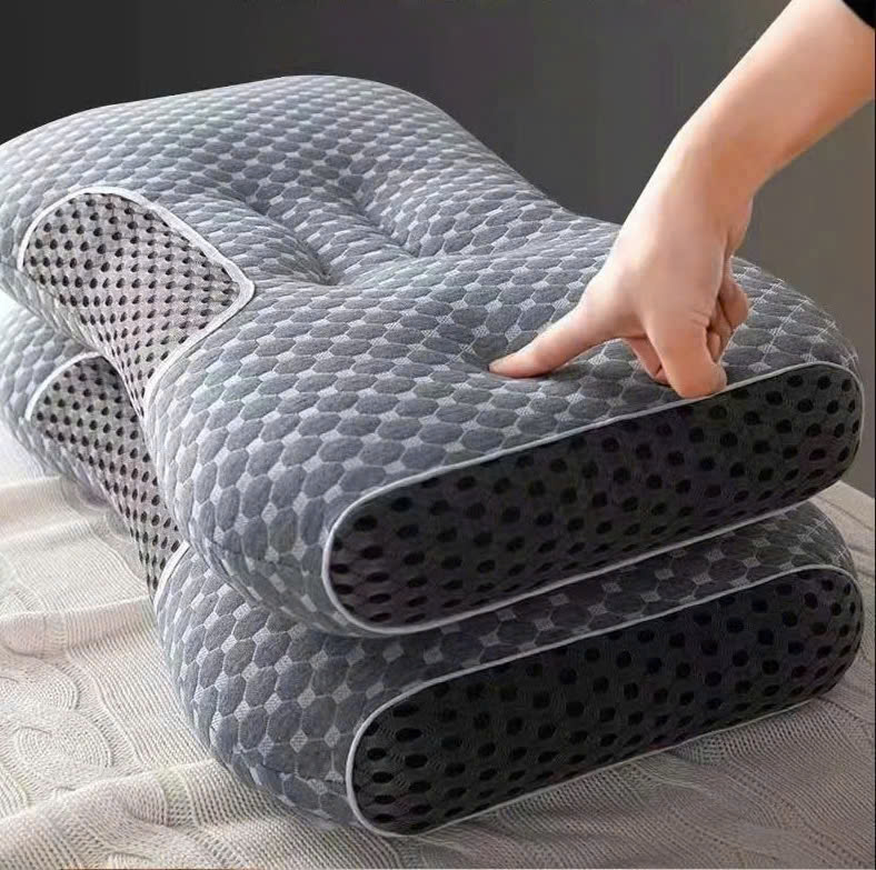 Gối Spa dệt kim 3D mềm mại chăm sóc sức khoẻ (T50) - Màu Đen
