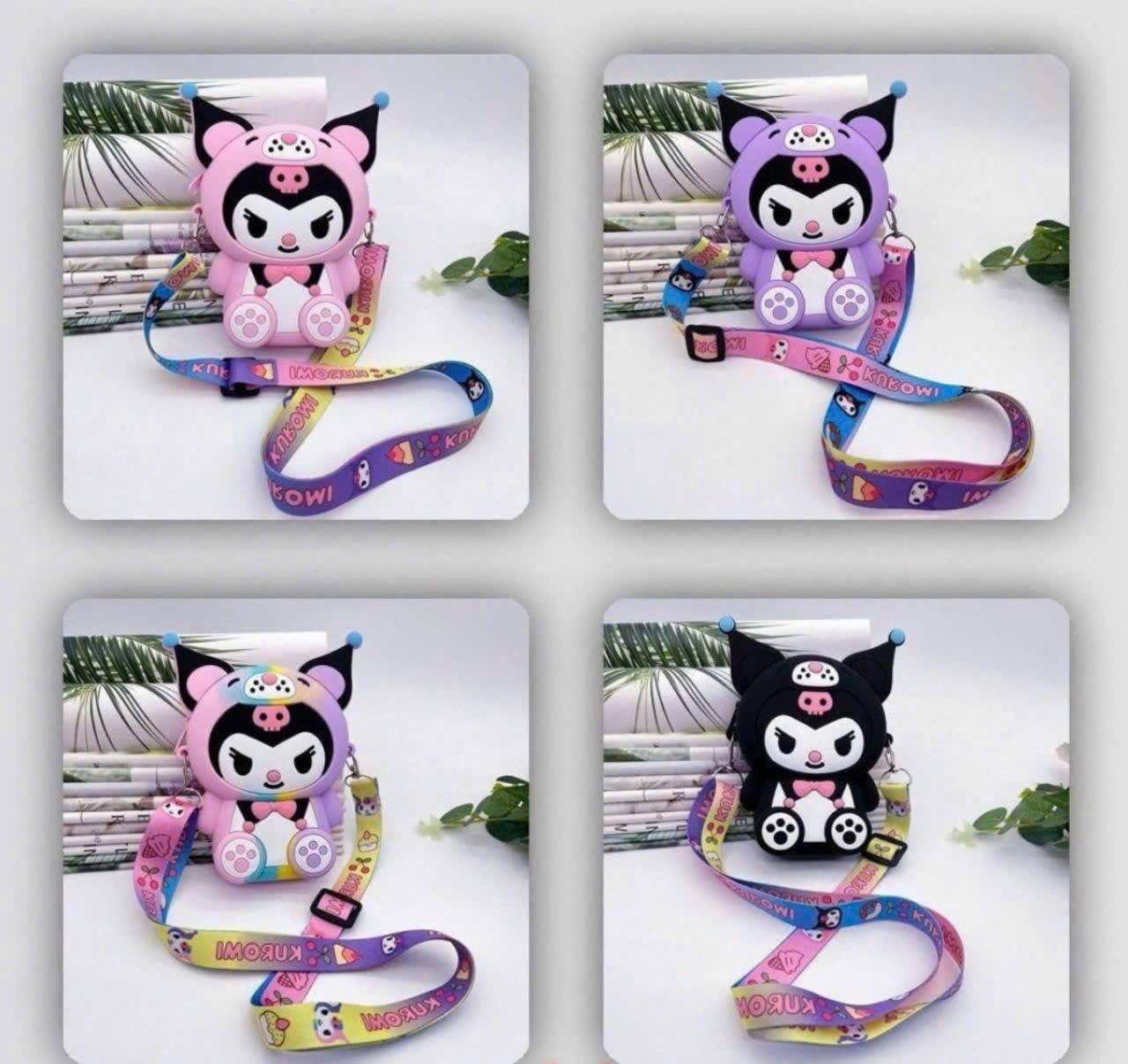 Túi Kuromi Silicon đeo chéo kiểu dáng dễ thương