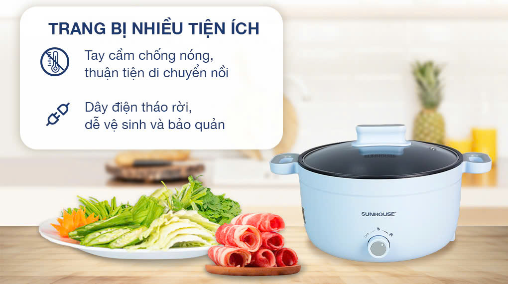 Nồi lẩu điện 3.5L Sunhouse SHD4528