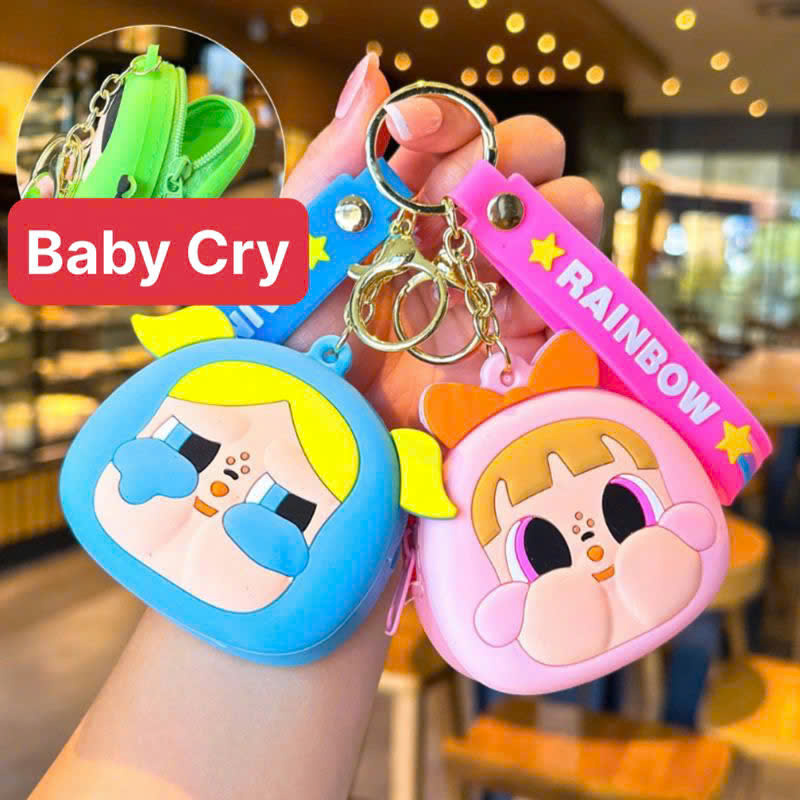 Móc khoá silicon hoạt hình Baby Cry dễ thương