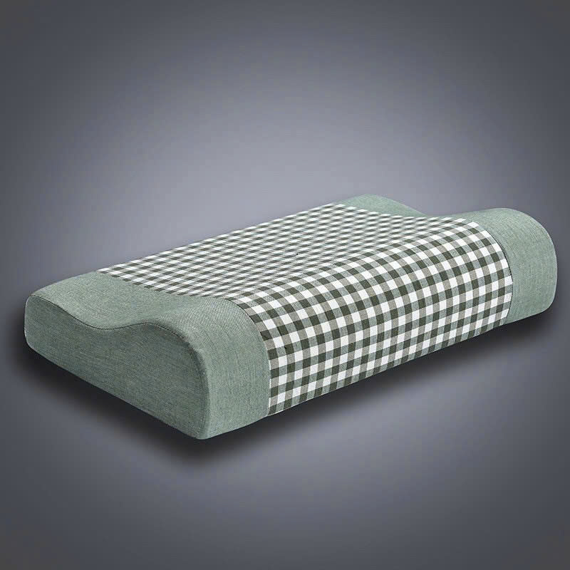 Gối massage cao su non kẻ sọc chống đau vai phong cách Nhật Bản