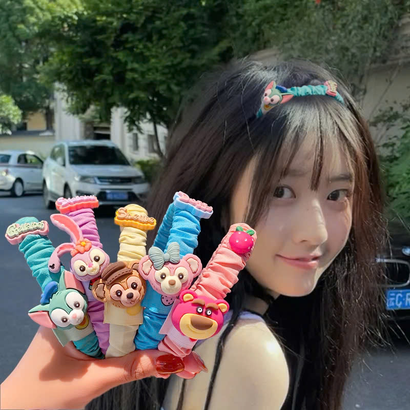 Băng Đô Cài Tóc Hoạt Hình Phong Cách Hàn Quốc Dễ Thương Cho Bé