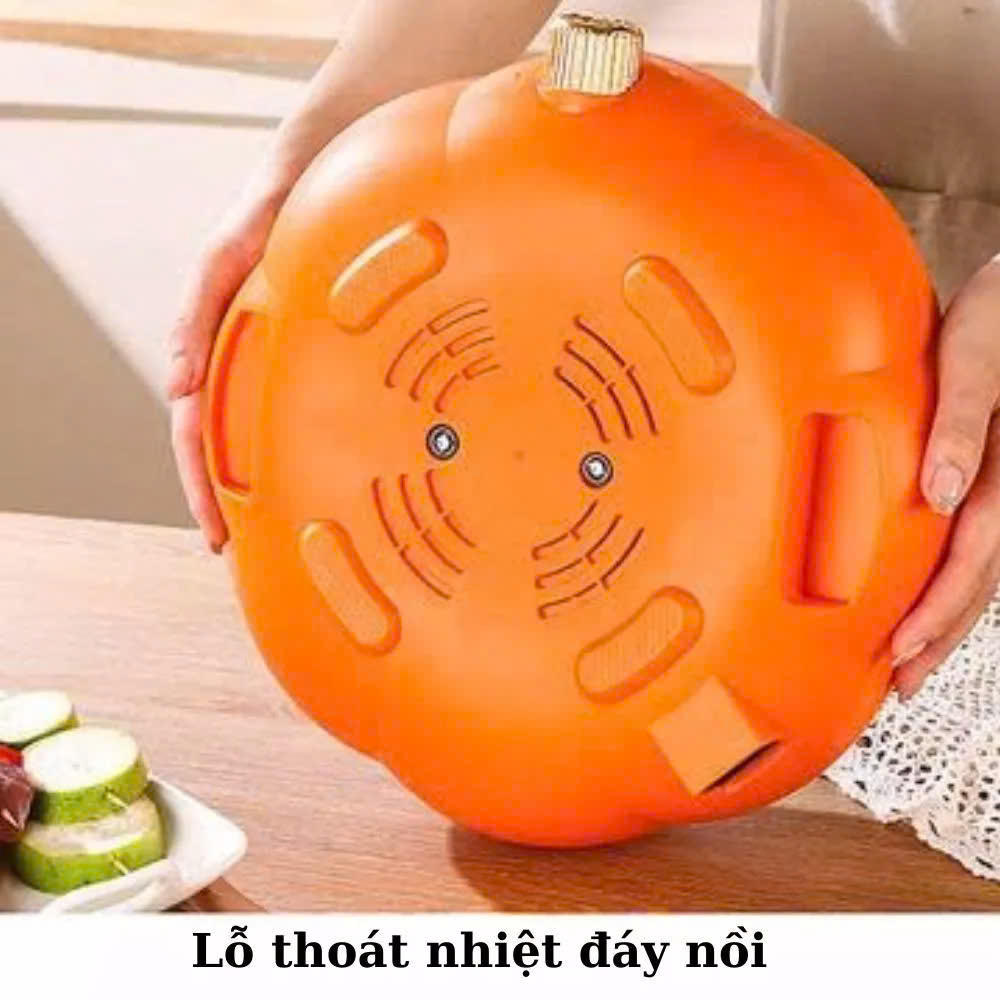 Nồi Nấu Điện Đa Năng Hình Quả Bí Cao Cấp Và Tiện Lợi X603