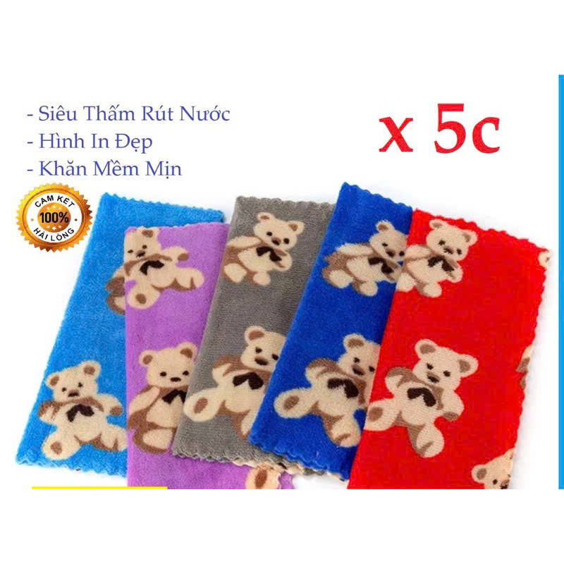 Set 5 khăn đa năng vuông lau bếp tiện lợi