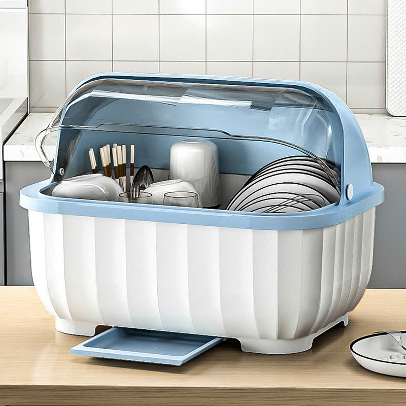 Hộp đựng bát đĩa có nắp đậy có ngăn thoát nước chống côn trùng ẩm mốc