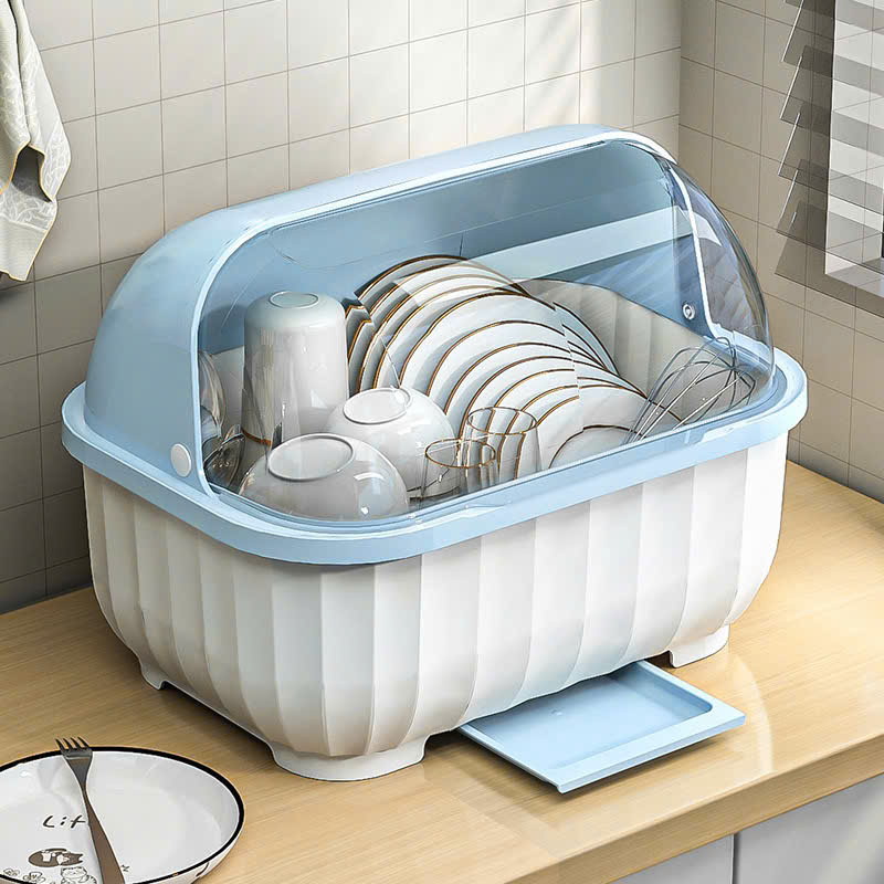 Hộp đựng bát đĩa có nắp đậy có ngăn thoát nước chống côn trùng ẩm mốc