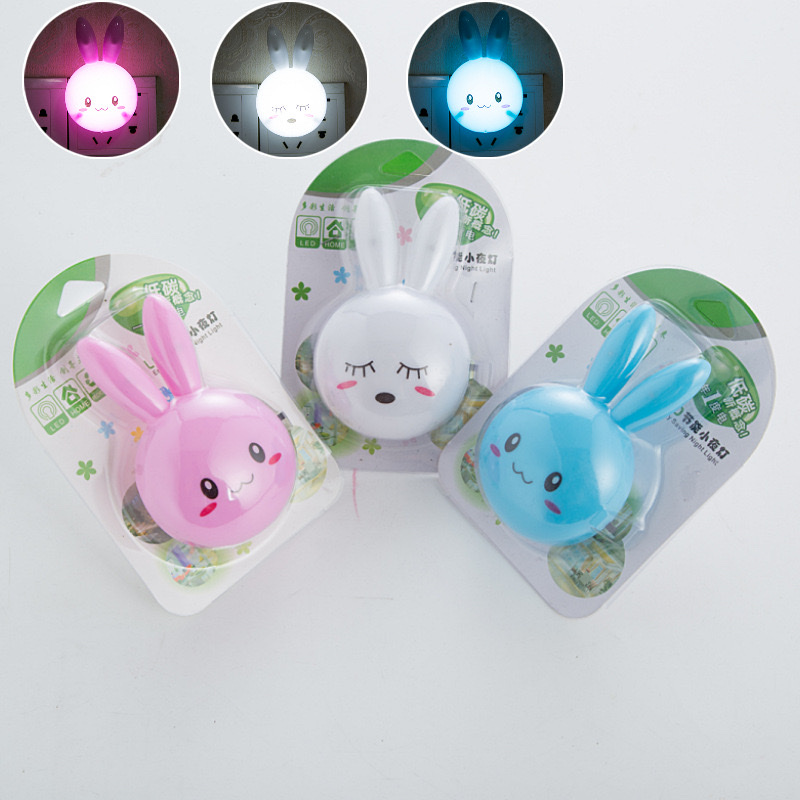 Đèn ngủ led đầu thỏ dễ thương
