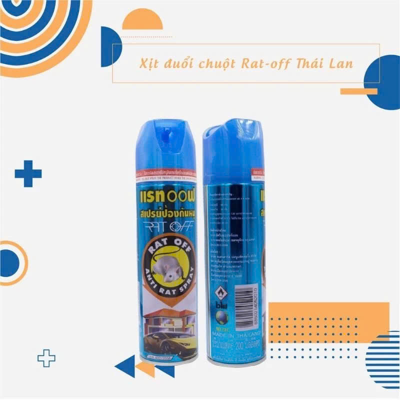 Bình Xịt Đuổi Chuột RAT OFF Hàng Chuẩn Thái Lan 200ml