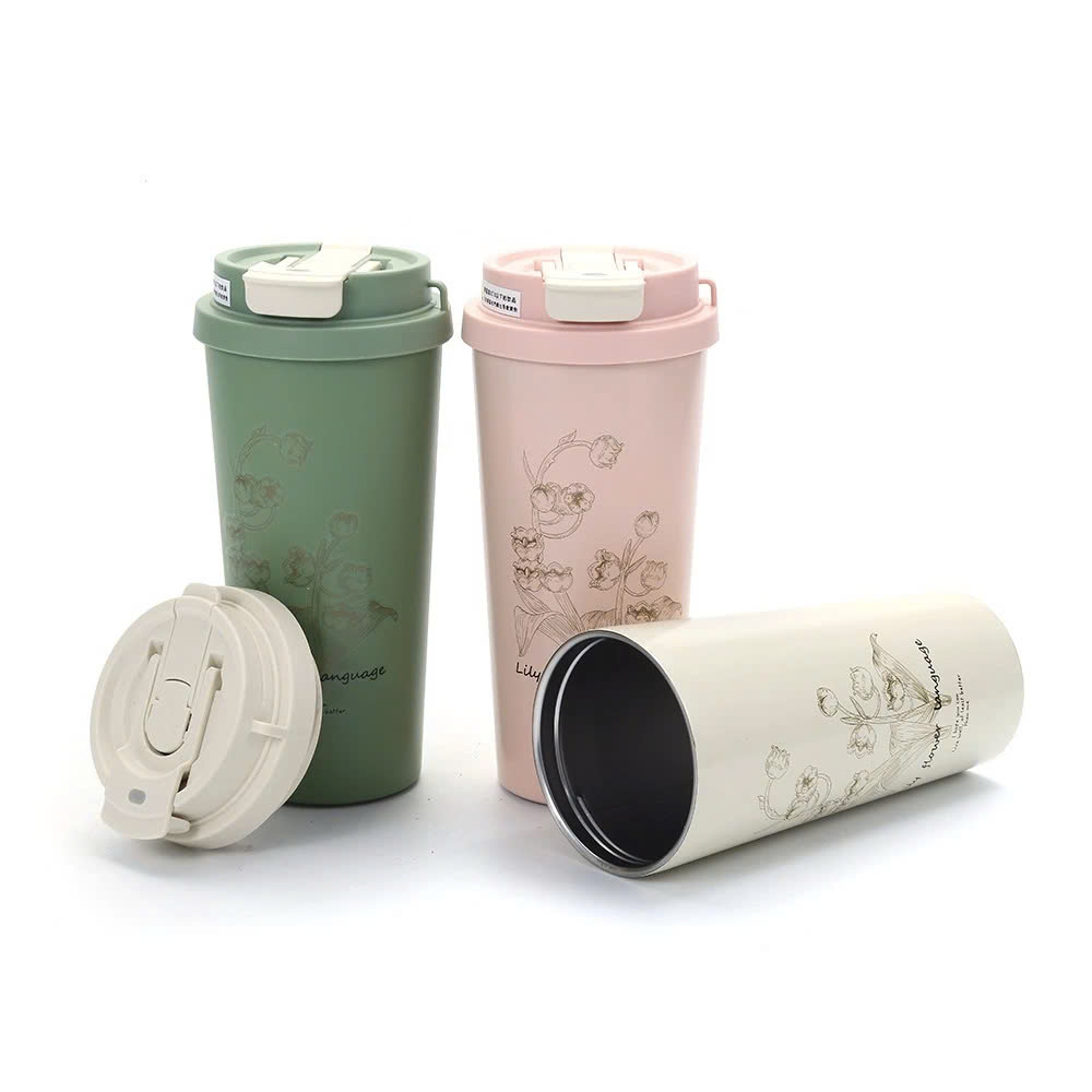 Bình giữ nhiệt coffee thời trang Flower cup 550ml