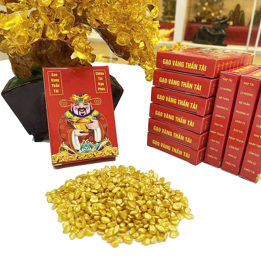 Hộp gạo vàng thần tài phong thuỷ chiêu tài lộc