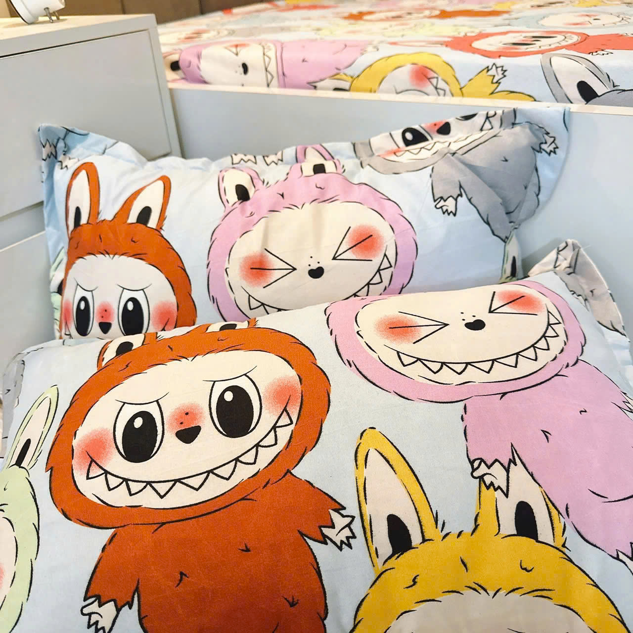 Cặp gối Cotton Poly hoạt hình dễ thương siêu hot