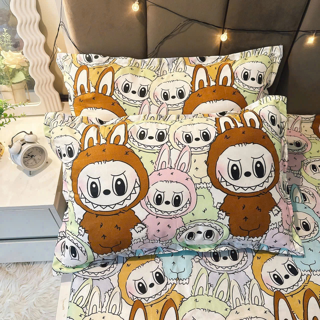 Cặp gối Cotton Poly hoạt hình dễ thương siêu hot