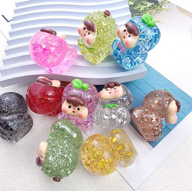 Set 10 Túi Mù Moi Trái Cây Kim Tuyến