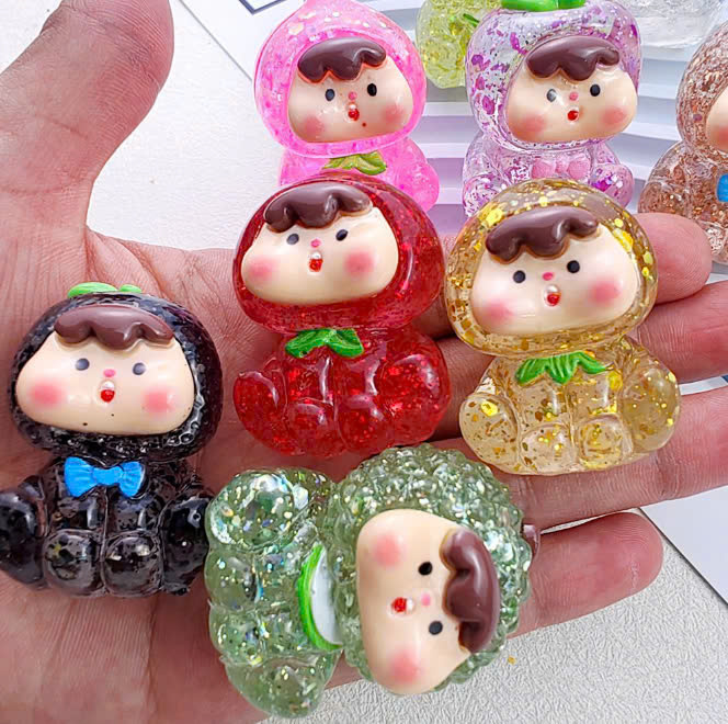 Set 10 Túi Mù Moi Trái Cây Kim Tuyến