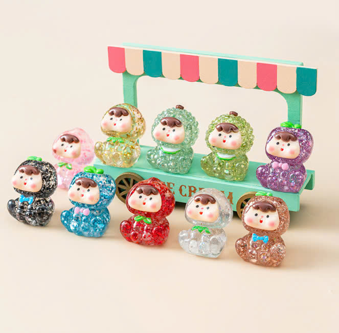 Set 10 Túi Mù Moi Trái Cây Kim Tuyến