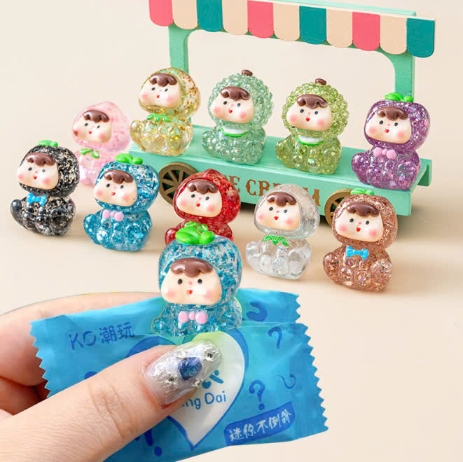 Set 10 Túi Mù Moi Trái Cây Kim Tuyến