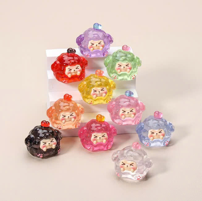 Set 10 Túi Mù Kiki Dễ Thương Nhiêu Màu Phát Sáng