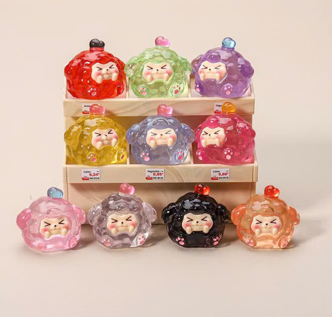 Set 10 Túi Mù Kiki Dễ Thương Nhiêu Màu Phát Sáng