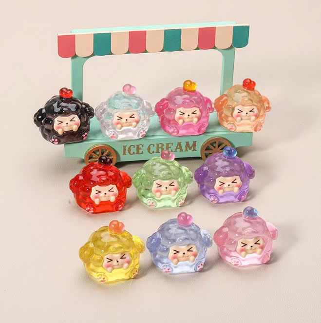 Set 10 Túi Mù Kiki Dễ Thương Nhiêu Màu Phát Sáng