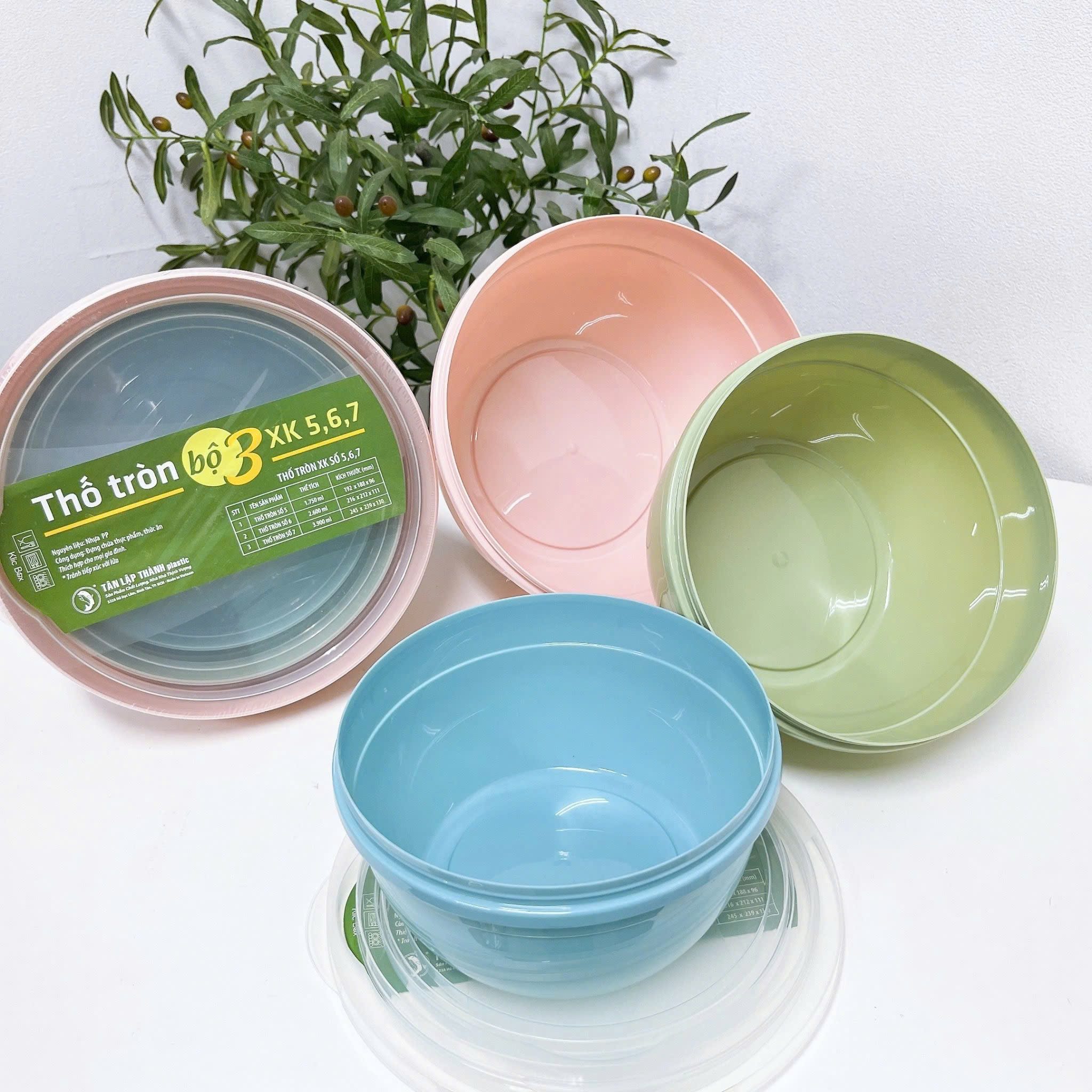 Bộ 3 thố tròn XK TLT