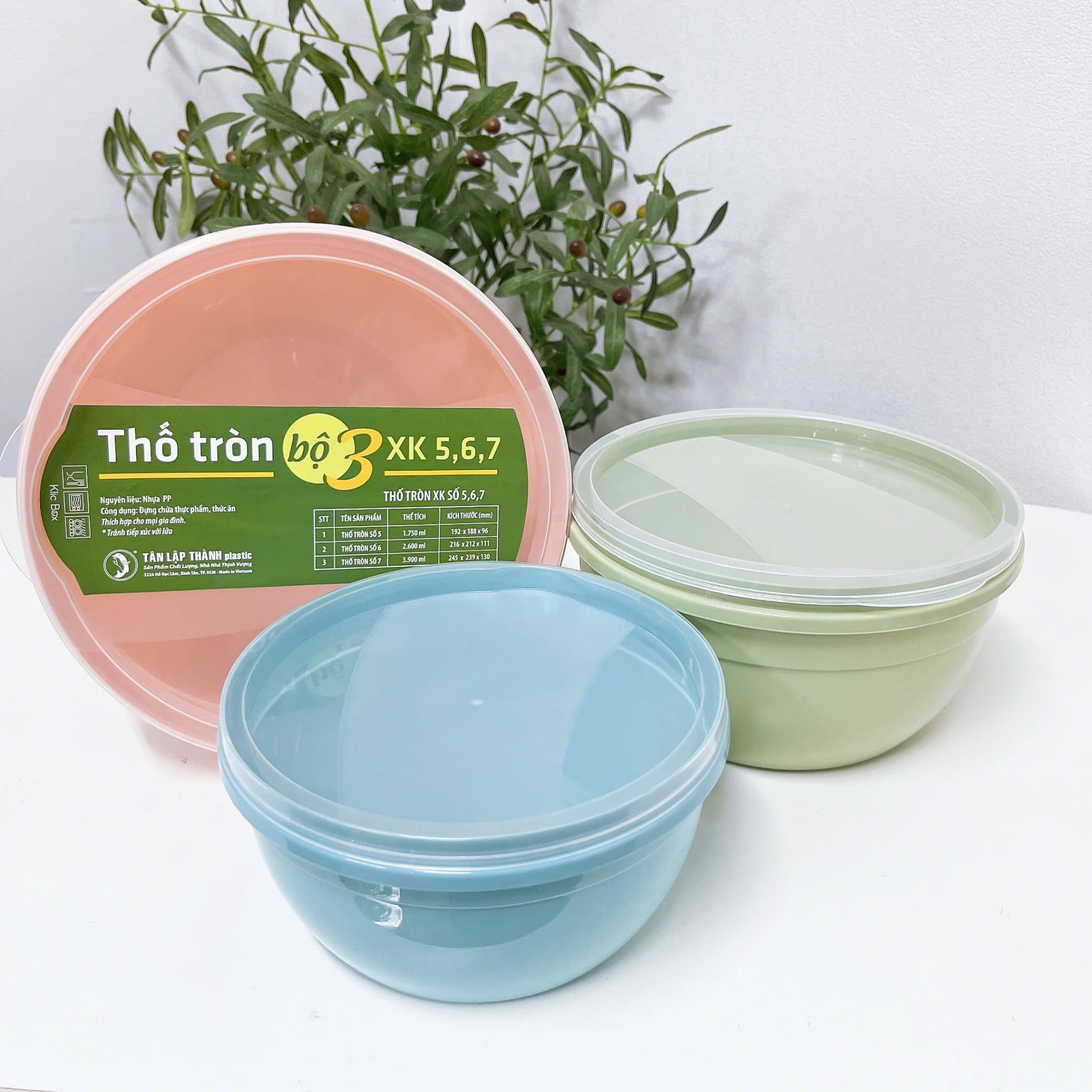 Bộ 3 thố tròn XK TLT