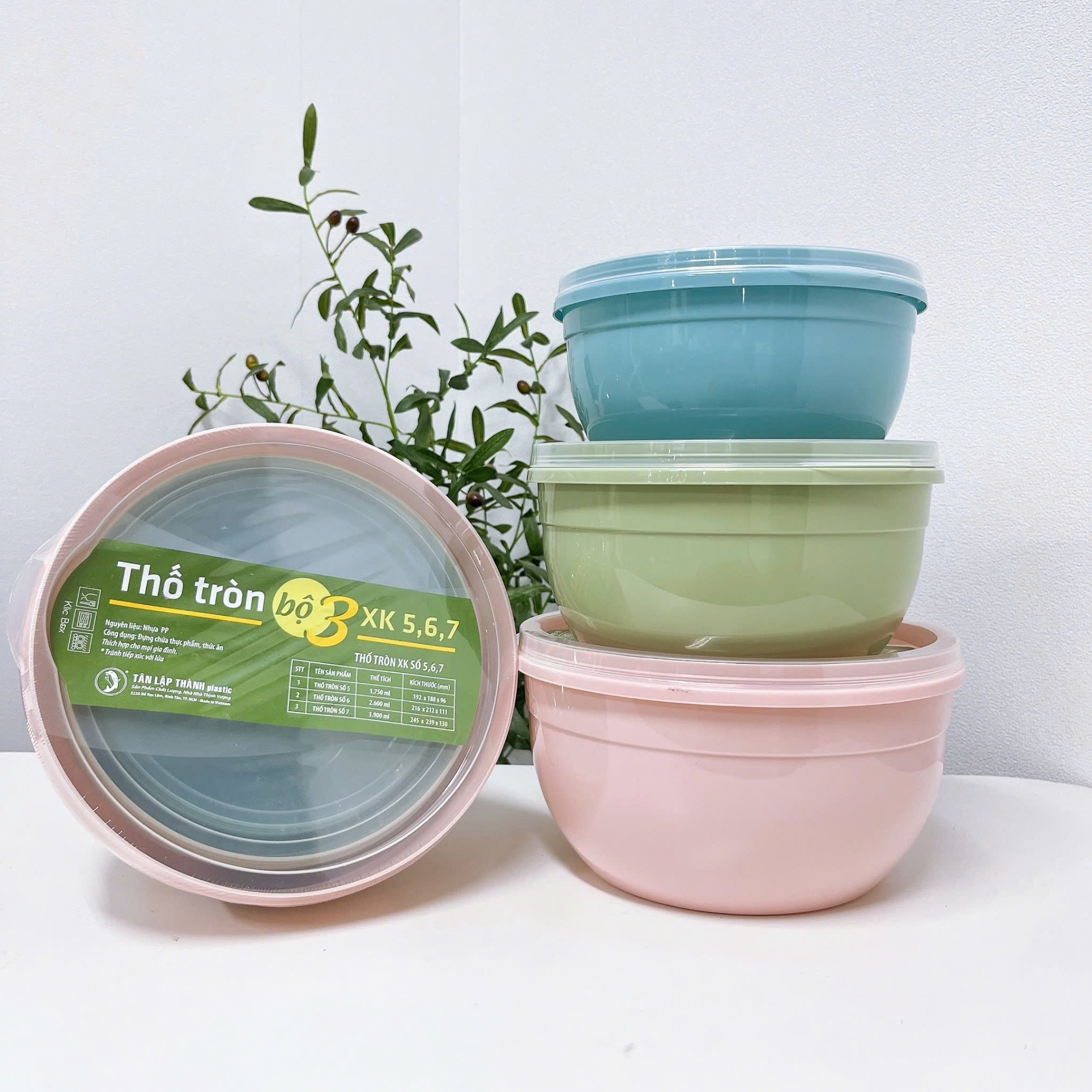 Bộ 3 thố tròn XK TLT