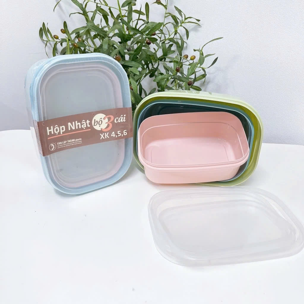 Bộ 3 Hộp Nhật XK Bộ 3 B3S456 nhựa TLT