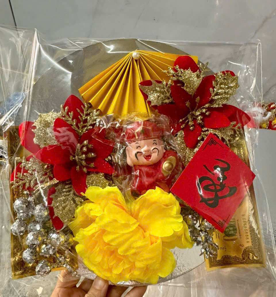 Tráp trang trí Tết LOẠI LỚN nhiều phụ kiện