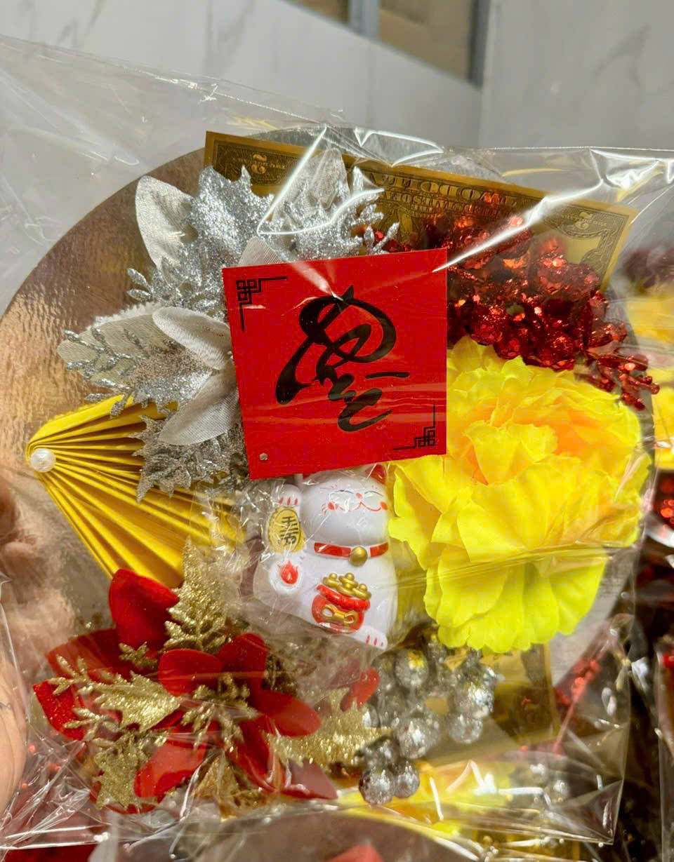 Tráp trang trí Tết LOẠI LỚN nhiều phụ kiện