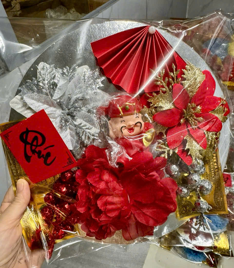 Tráp trang trí Tết LOẠI LỚN nhiều phụ kiện