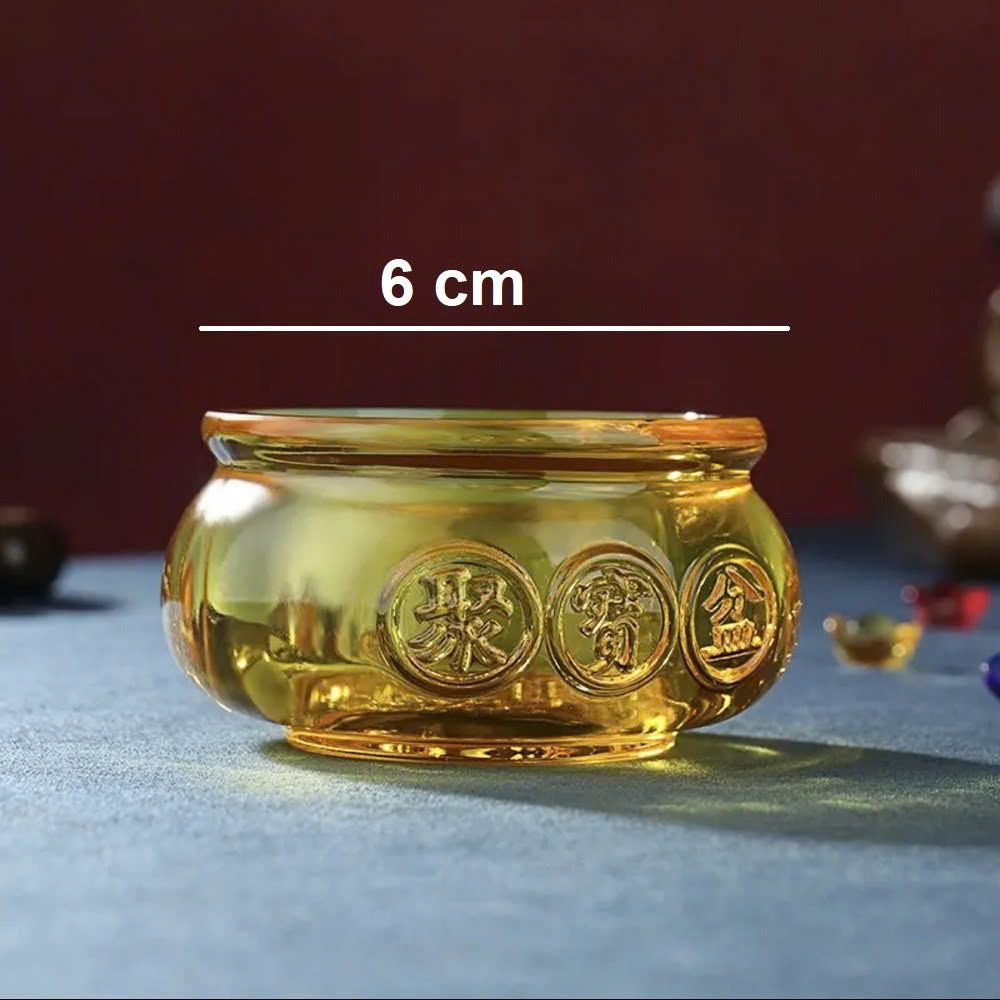 Bát tụ bảo pha lê 30 thỏi vàng