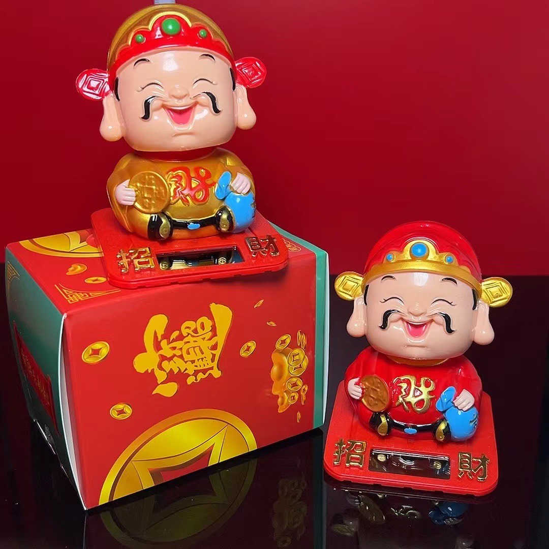 Tượng thần tài cầm ĐỒNG TIỀN tự động gật đầu chiêu tài lộc