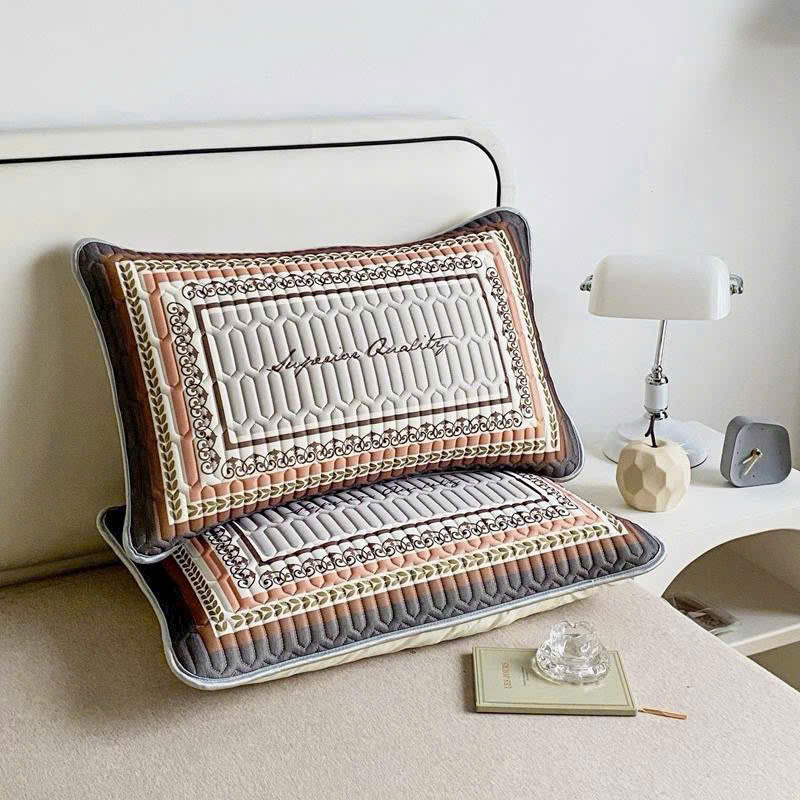 Bộ 2 vỏ gối nằm cao su non 3 lớp mềm mịn thoáng khí (T300)