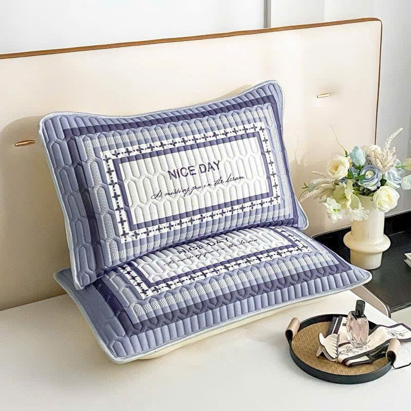 Bộ 2 vỏ gối nằm cao su non 3 lớp mềm mịn thoáng khí (T300)