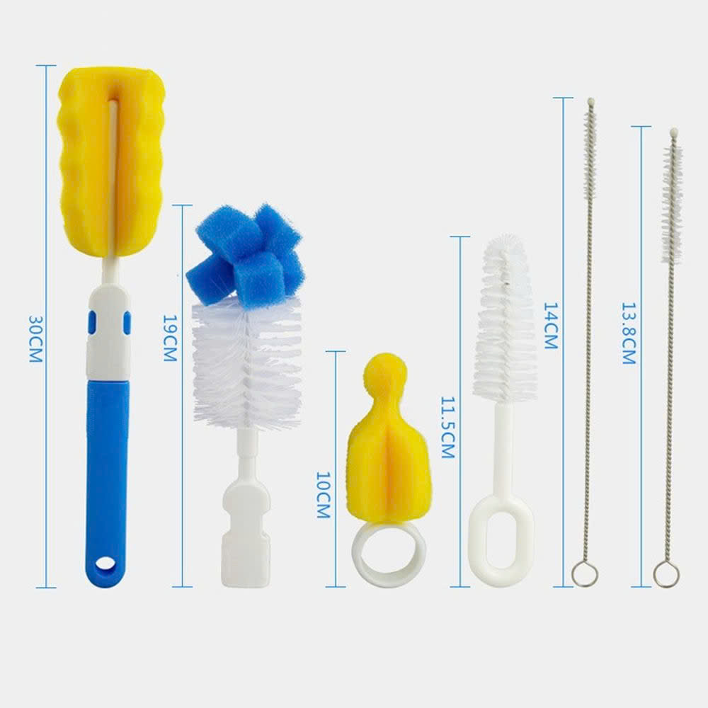 Bộ cọ rửa bình và ly 6 chi tiết tiện lợi (T200)