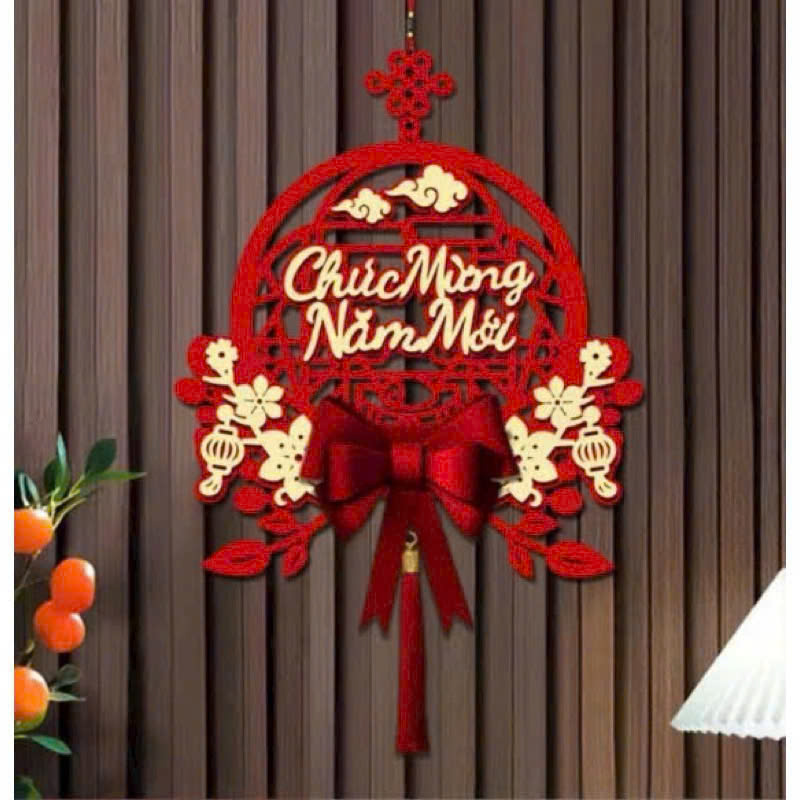 Khánh tròn treo tết Chúc Mừng Năm Mới