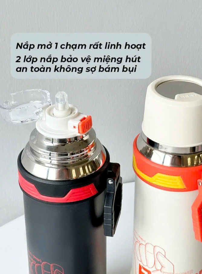 Bình giữ nhiệt Power Inox 800ml cao cấp