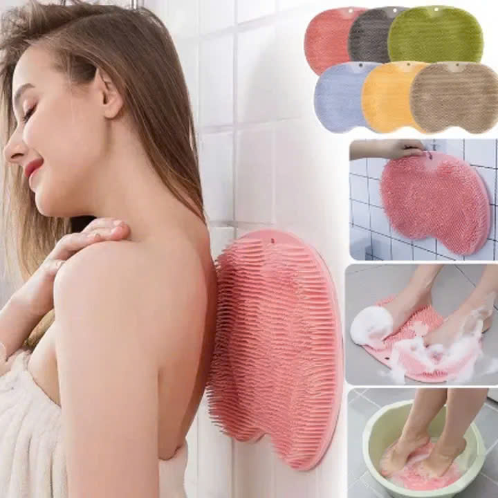 Miếng chà lưng cọ chân bằng silicon gắn tường