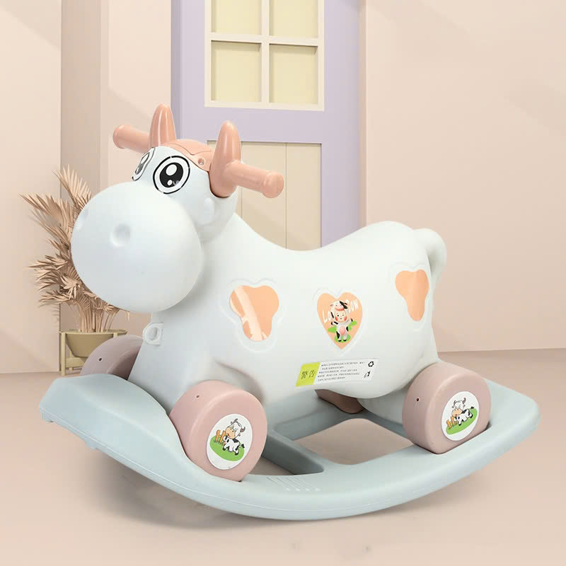 Bò sữa 2in1 kết hợp bập bênh và xe chòi cho bé (T8)