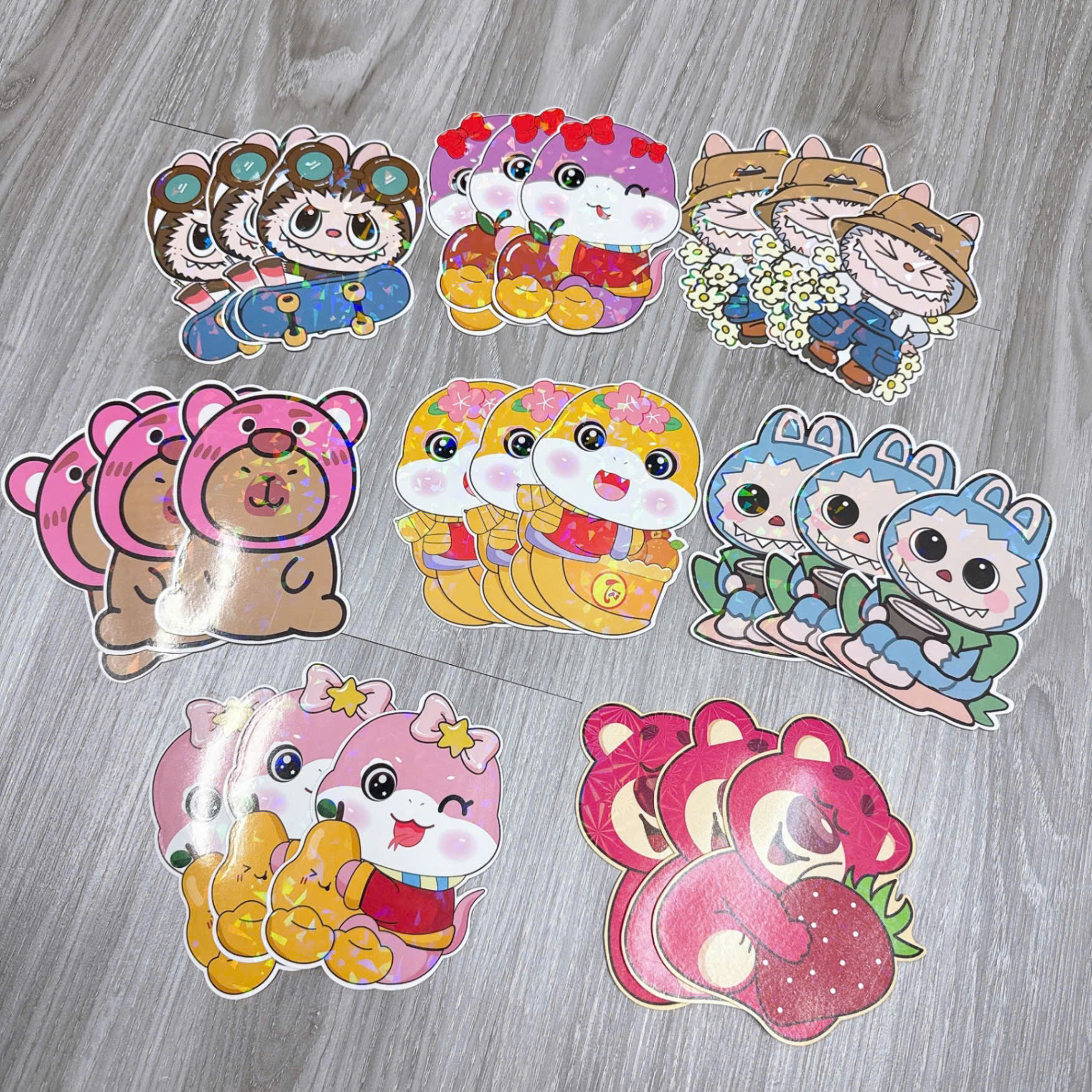 Set 10 bao lì xì chibi hoạt hình mẫu mới 2025