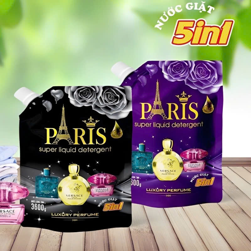 Nước giặt Paris 5in1 túi 3.6L hương nước hoa siêu thơm