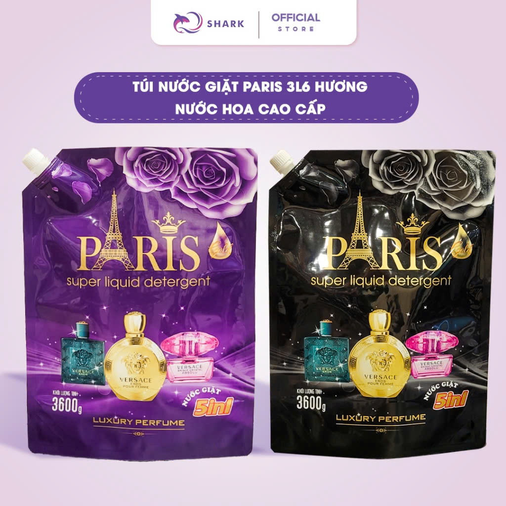 Nước giặt Paris 5in1 túi 3.6L hương nước hoa siêu thơm