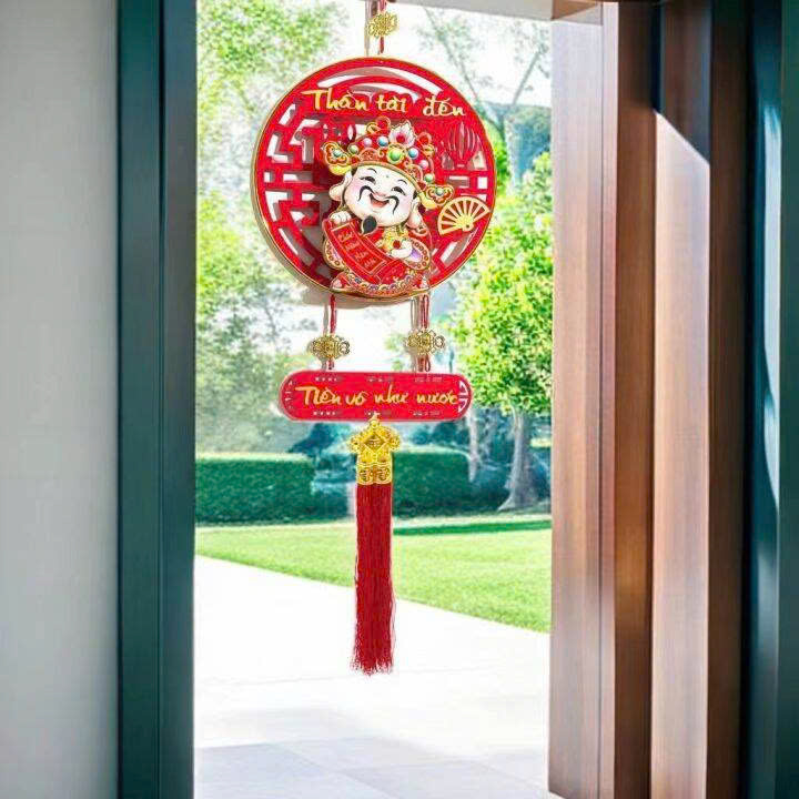 Dải treo THẦN TÀI ĐẾN lắc đầu gọi tài lộc