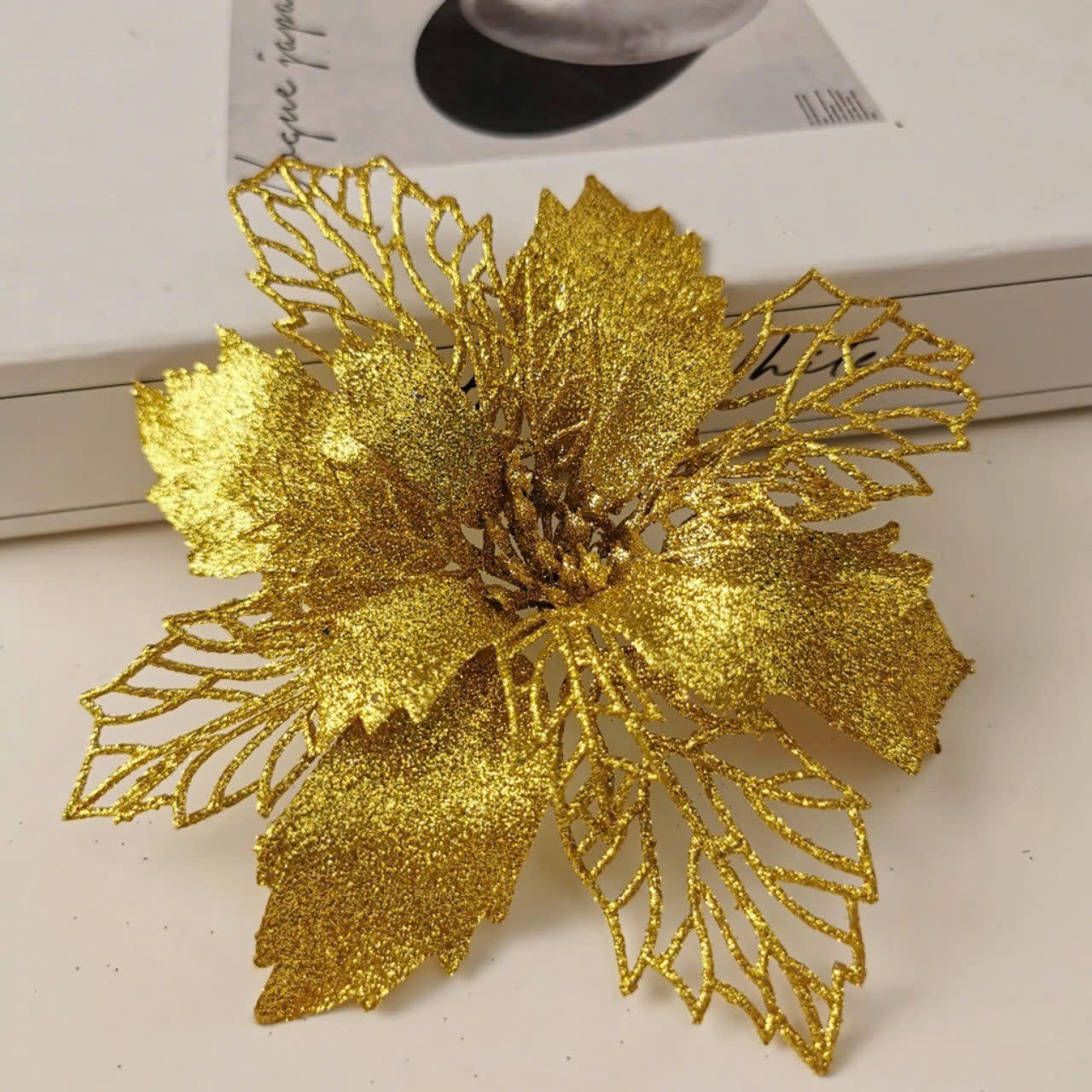 Set 10 hoa trạng nguyên KÉP trang trí sang trọng