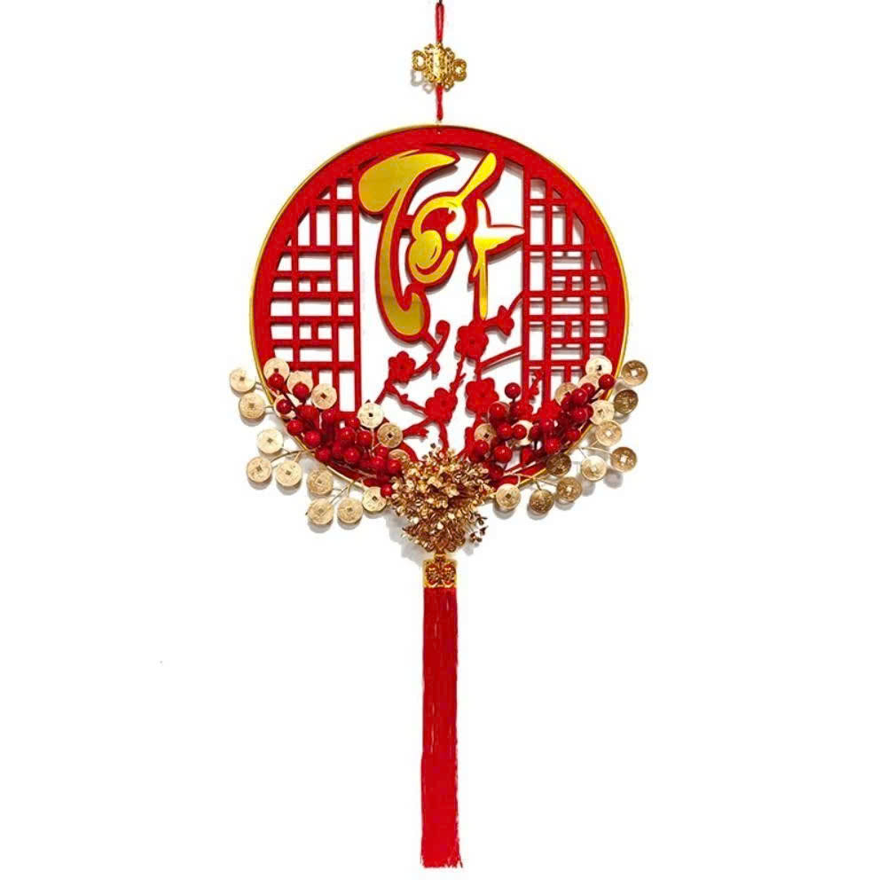 Vòng treo chữ Tết Phúc Lộc Thọ đồng xu