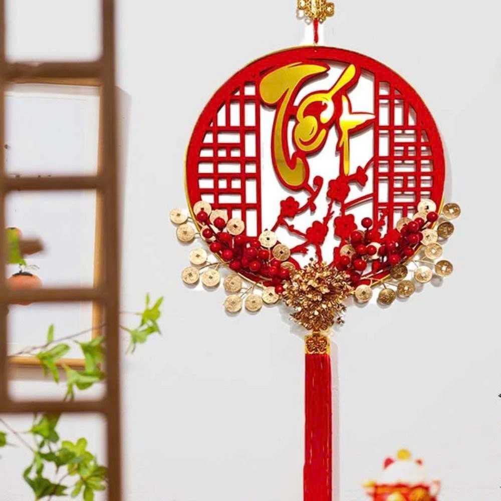 Vòng treo chữ Tết Phúc Lộc Thọ đồng xu