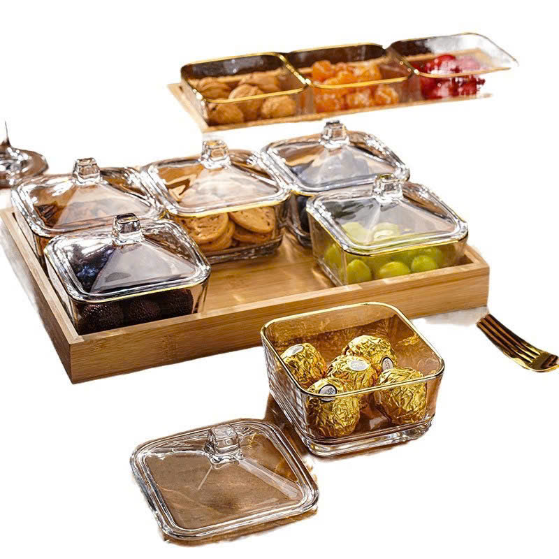 Khay 6 ngăn đựng mứt têt phong cách Bắc Âu sang trọng