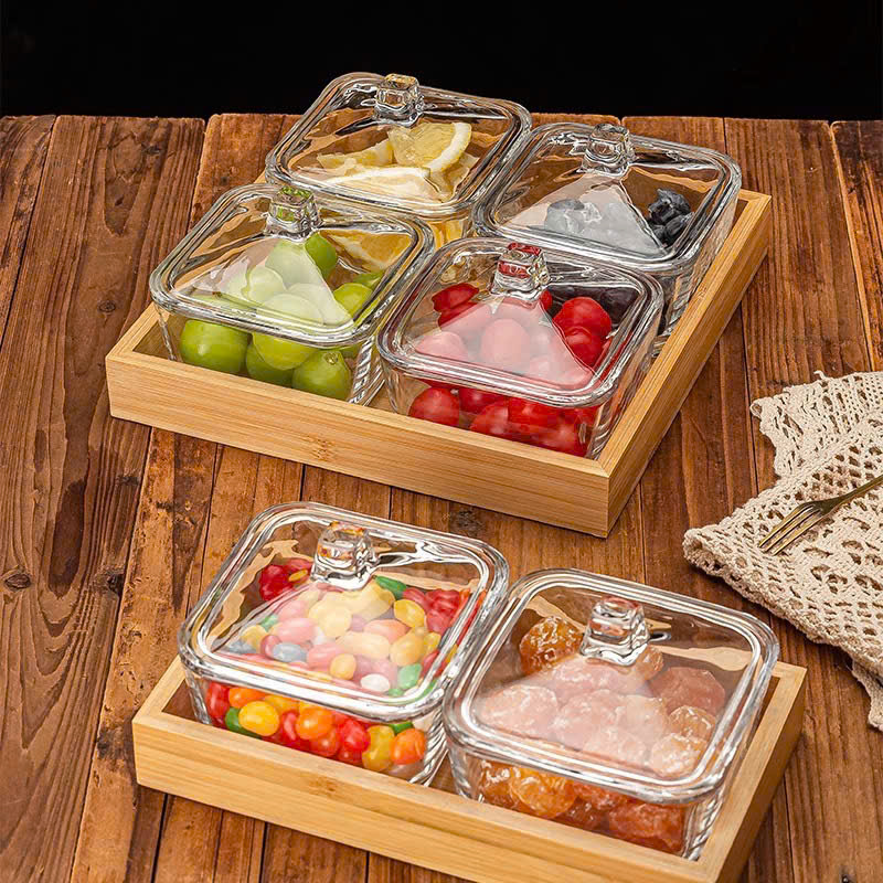 Khay 6 ngăn đựng mứt têt phong cách Bắc Âu sang trọng